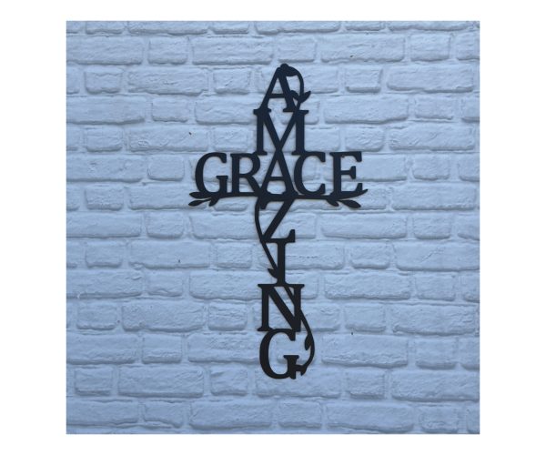 Amazing Grace Cross Plaque