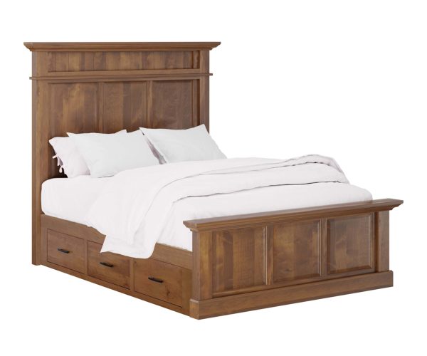 Cades Cove Panel Bed With Drawer Units