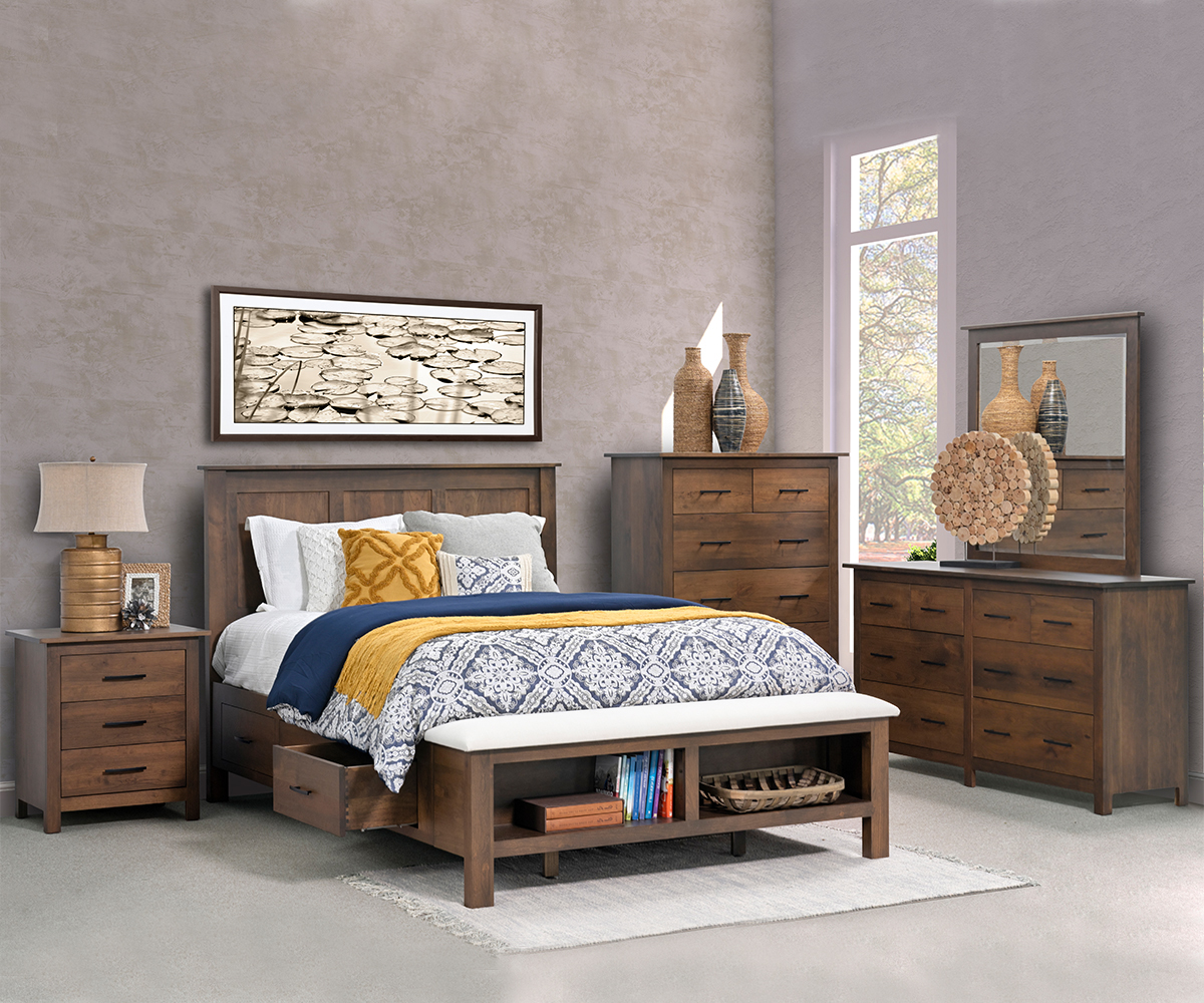 Williamsport Panel Platform Bed with Bench Footboard - Image 4