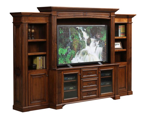 Lincoln Entertainment with Side Bookcases