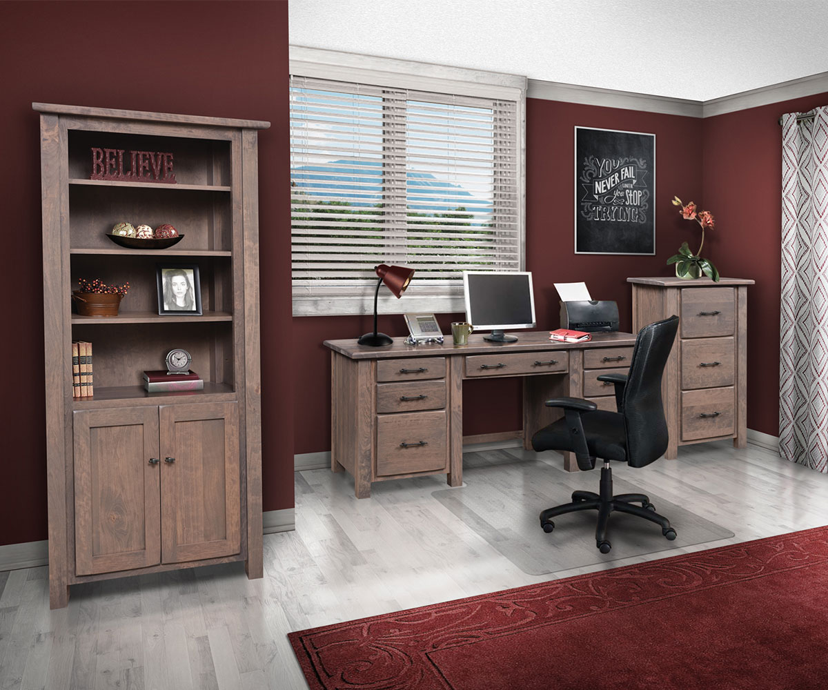 Barn Floor 2 Drawer File Cabinet - Image 2