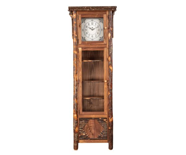 Old Country Grandfather Clock With Shelves