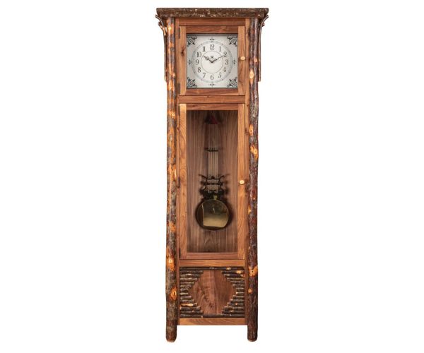 Old Country Grandfather Clock With Pendulum