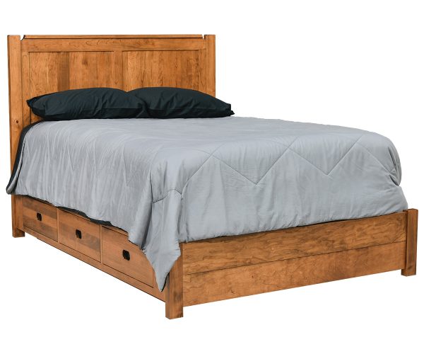 Bradford Panel Bed With Storage Rails