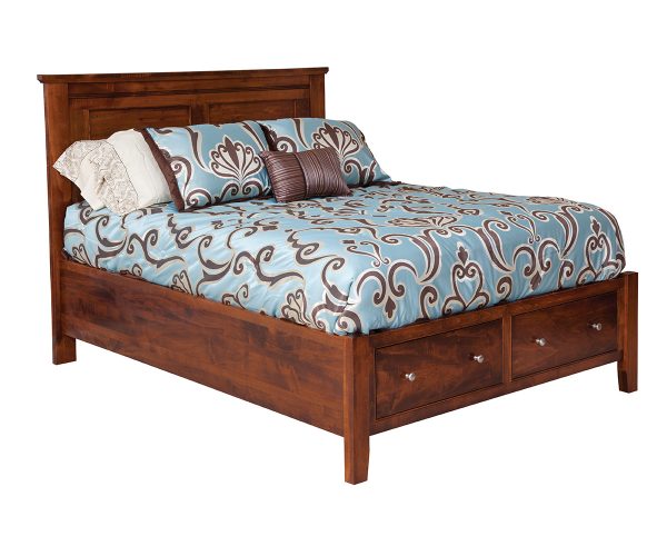 Hyland Park Panel Bed with Drawer Footboard