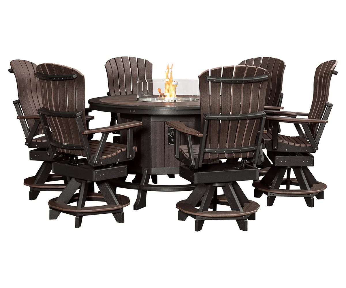 Jade Counter Table with Fire Ring - 60" - Image 4