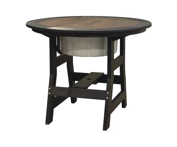 Round Pub Table with Trustle Base