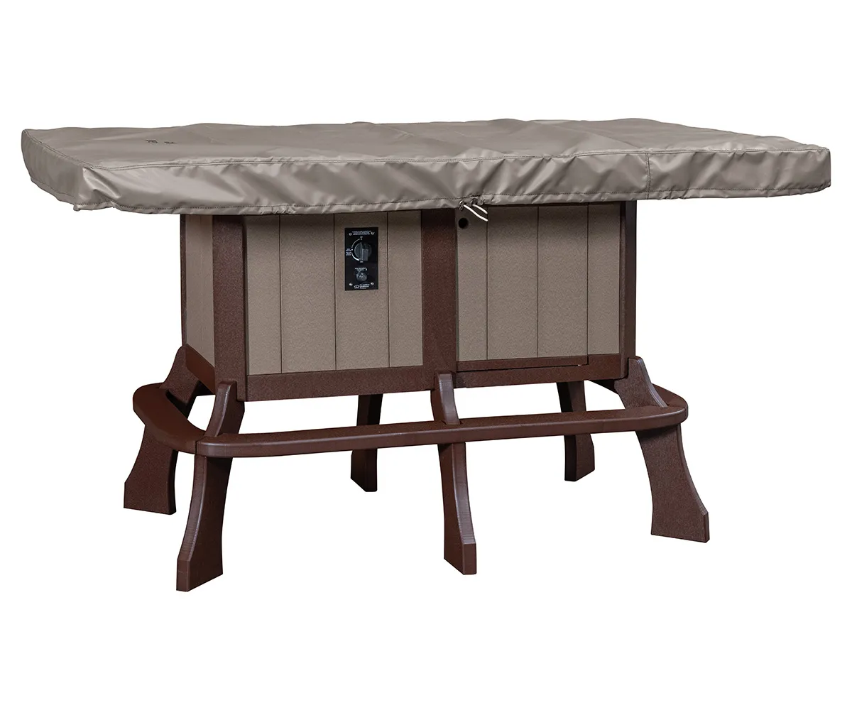 Jade Bar Table with Fire Ring - 46x77 - Image 3